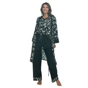 FN By Flora Nikrooz | Women's Sleepwear Set | 3 Pieces | Black & Light Pink | XL